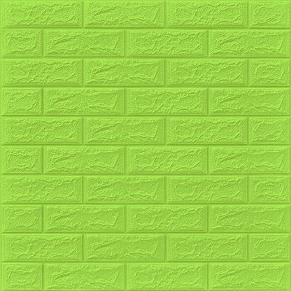 Placi Tapet 3D Caramida moderna verde autoadeziv 70cm x 77cm x 3mm - Puvu